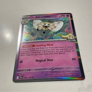 Lillie’s Ribombee Pokémon Card 2025 Stage 1 HP 70